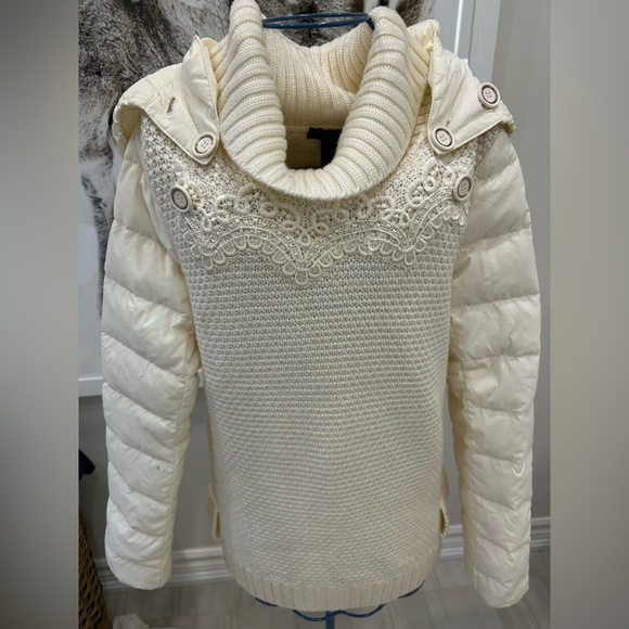 Roberto Cavalli Tops - Roberto Cavalli sweater & quilted hood and sleeves. Made in Italy